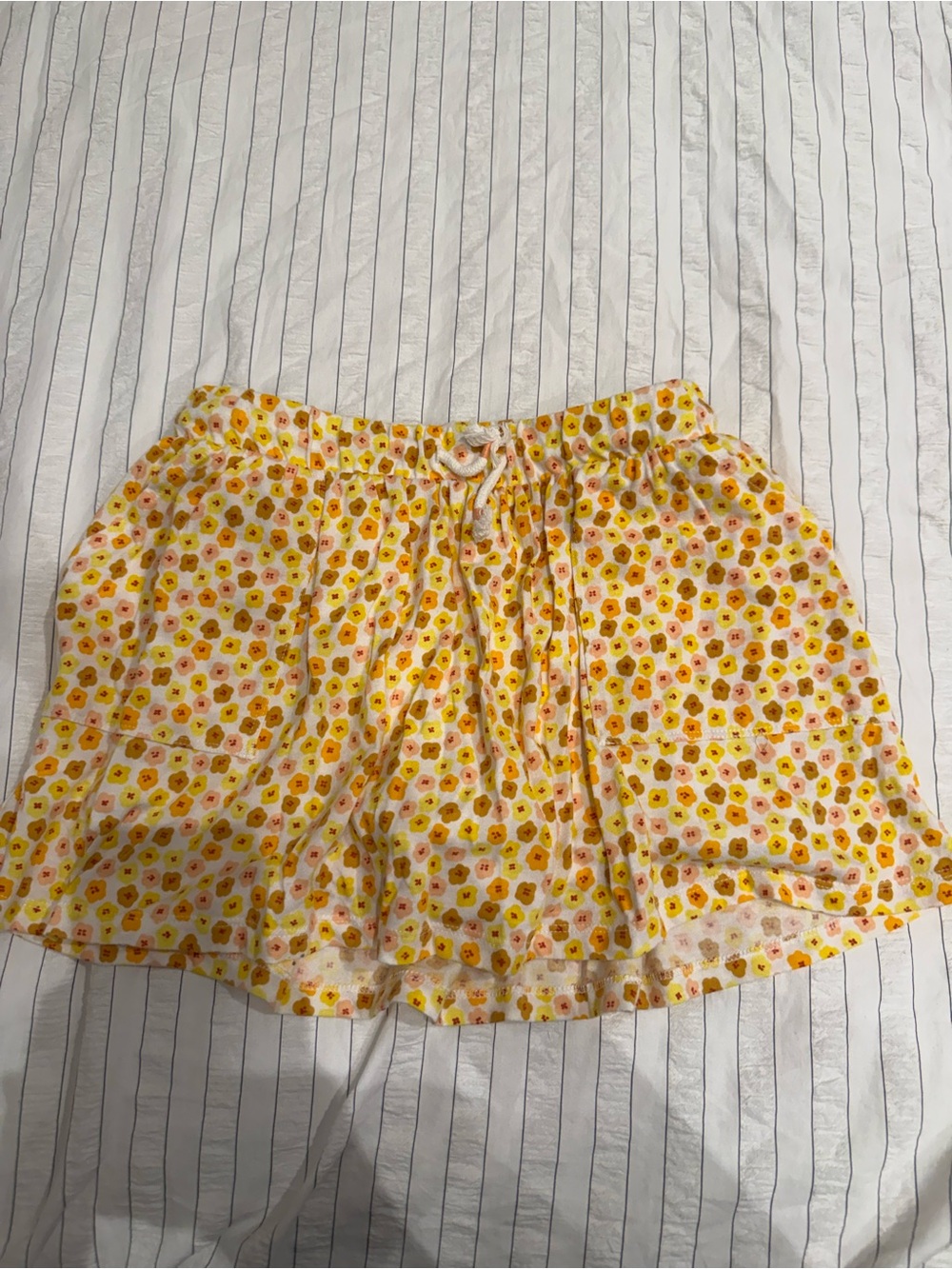 Cat & Jack Yellow Floral Skort with Drawstring